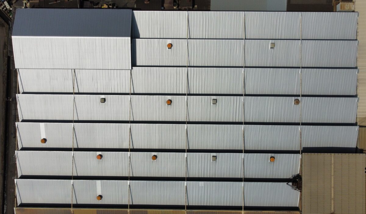 倉敷市　工場　屋根　遮熱工事