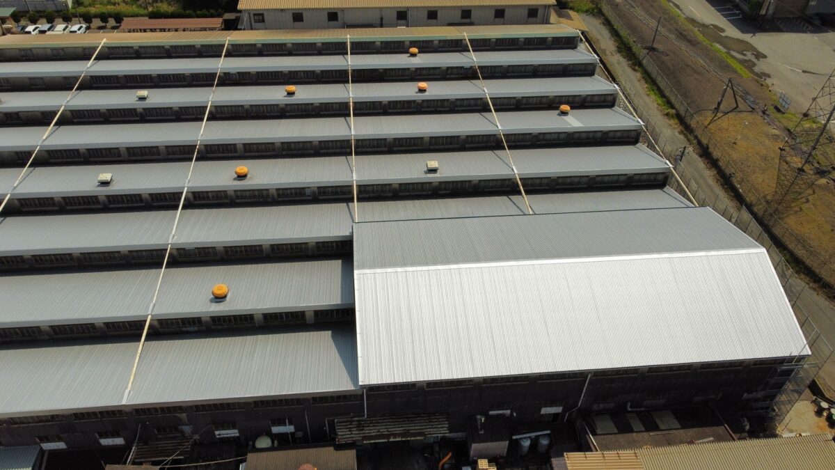 カバー工事　完了　水島機工