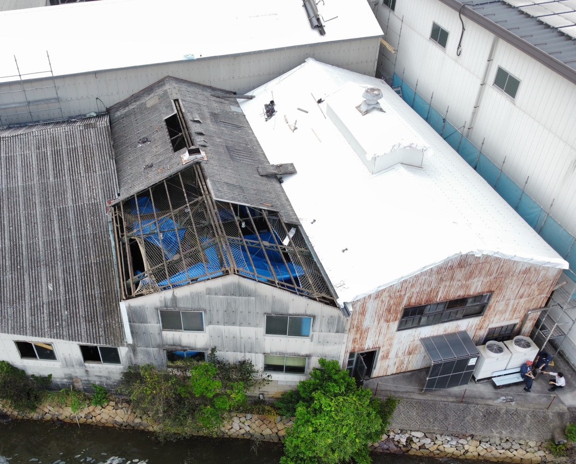 長崎鐵工所　屋根改修①