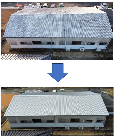 カバー工事前後